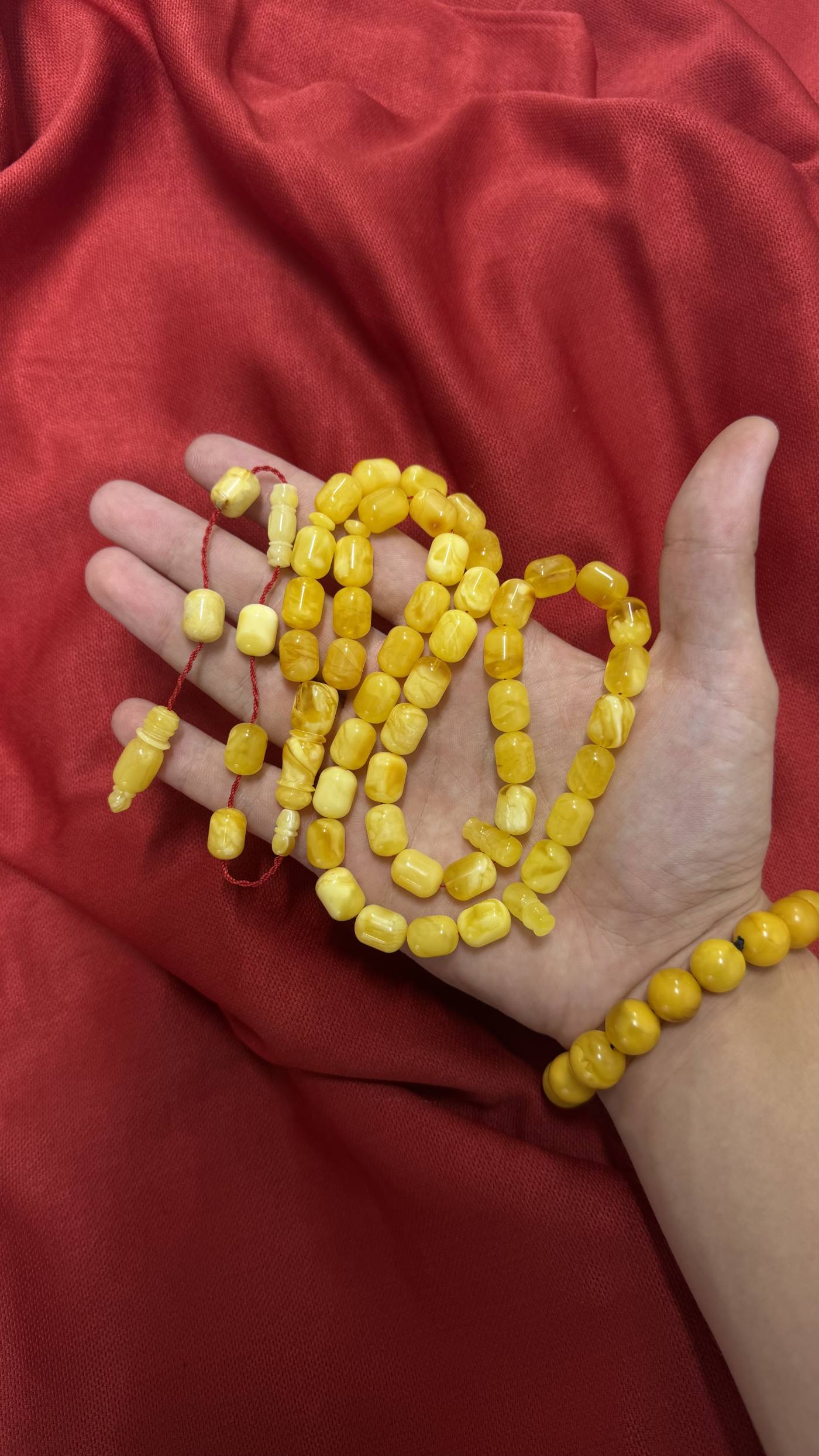 45 lük—damla kehribar tespih 📿